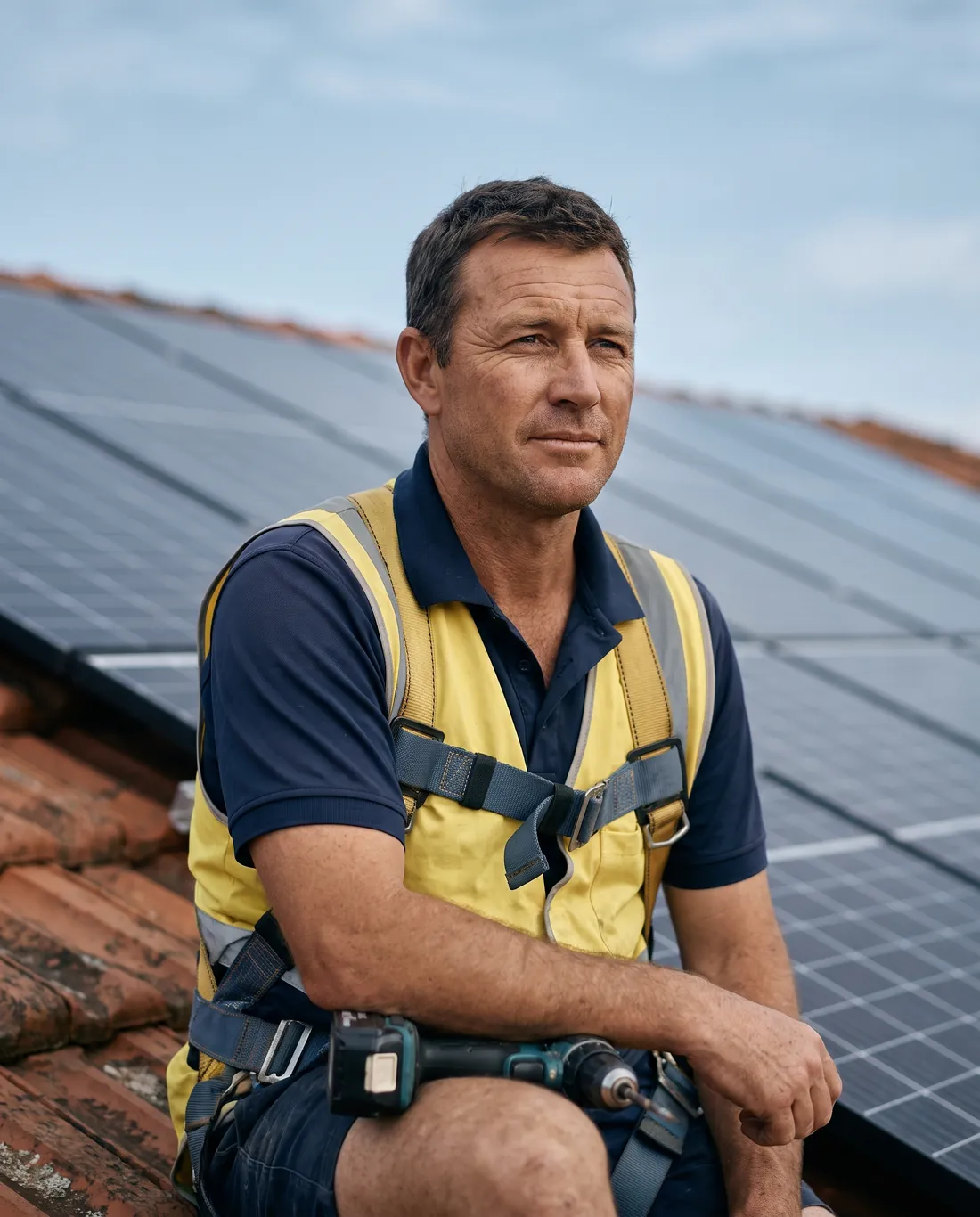 SkyRa installer on a rooftop